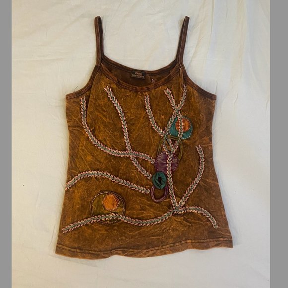 Sewn Hippie Floral Hipster Flower Rose Embroidered Boho Peasant Farm Blouse Top - Picture 1 of 10